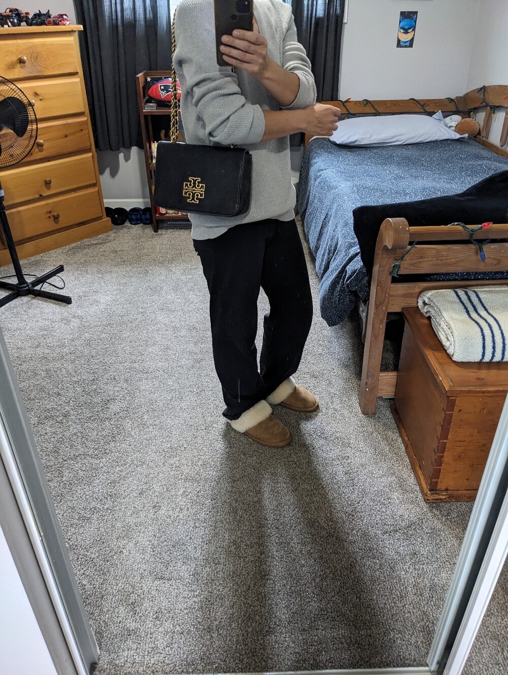 Tory Burch Britten Pebbled Leather Gold Chain Luxury Crossbody/Shoulder Bag π€ - Picture 9 of 17